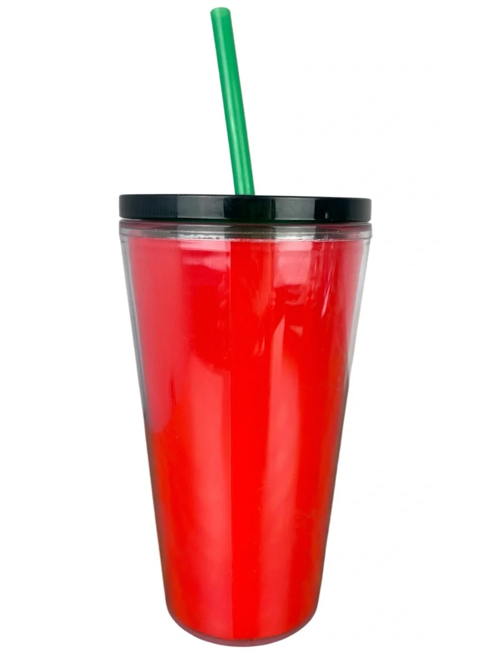 Starbucks Cup Red 16oz Cold Brew Tumbler Travel w/ Straw Shiny Holiday Logo